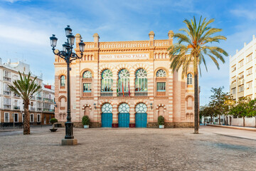 Great theater of Falla in the capital of Cádiz, Andalusia. Spain. Europe.