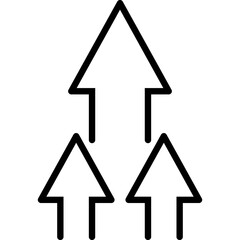 Growing  Graph. Finance Arrow Up Icon