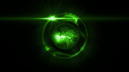 energy sector.Futuristic magical plasma circle  glows in space.
