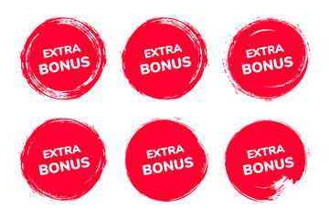 Extra Bonus - Set of Vector Paint Grunge Brush Strokes