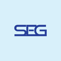 letters seg text logo design vector