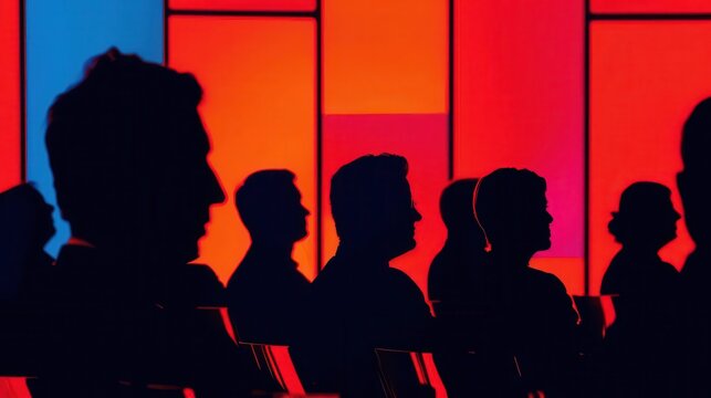 Virtual conference A dynamic scene of a virtual business conference with participants networking online