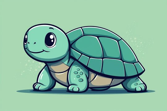 recommend clip art: Cute Cartoon Turtle Illustration