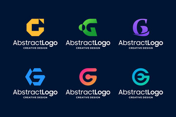 Colorful letter G logo design with unique concept