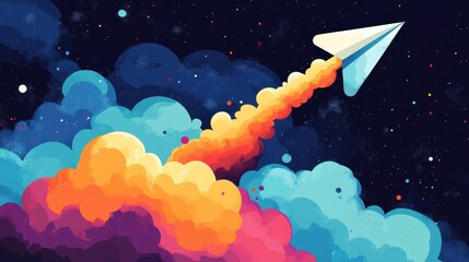 Illustration of an arrow being pushed upward, symbolizing growth and progress.