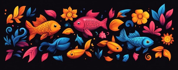 Mandala with Fish Fish patterns forming part of the mandala