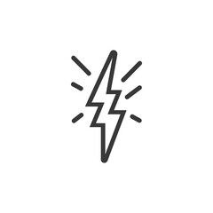 Obraz premium Lightning Bolt with Rays Icon Illustration