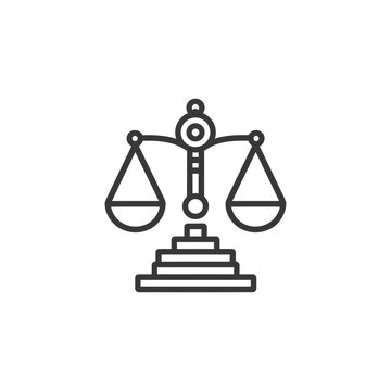 recommend clip art: Line art illustration of a balance scale