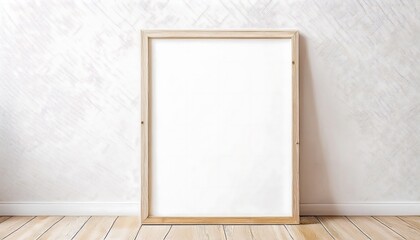 Fototapeta premium Poster Frame Mockup 3D Illustration, Showcasing a Realistic and Versatile Template for Displaying Artwork, Advertisements, or Photos in a Professional Setting