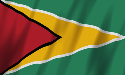  Guyana flag background