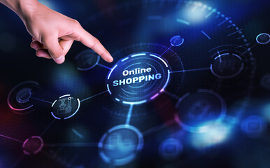 Online payment online shopping concept. Shopping goods online