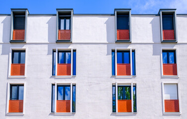 typical facade of an apartment house