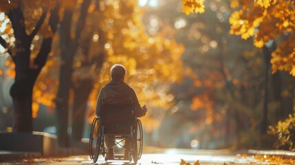 Photo of a person with paraplegia. Inclusivity, accessibility, use in healthcare publications, disability awareness campaigns, support groups, and educational materials