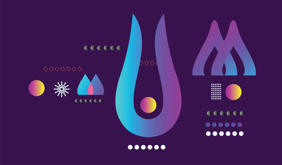 Fototapeta premium Abstract Geometric Shapes for Web Design, Print, Presentation, banner, Flyer, magazine. design