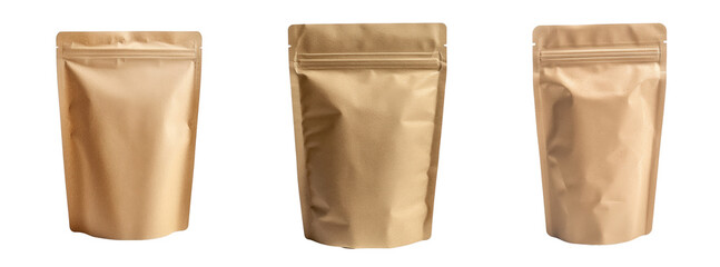Obraz premium Set of Stand Up Pouches isolated on transparent png