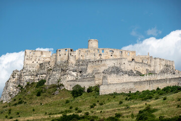 Fototapeta premium Spiš Castle built on a travertine base