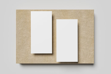 Fototapeta premium Blank DL flyer brochure for mockup. 3D Illustration