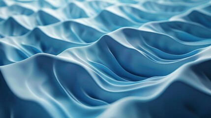 Obraz premium Geometric waves in shades of blue, creating a calming effect.