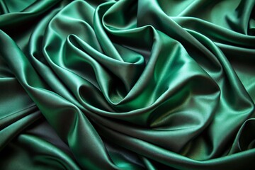 Fototapeta premium Smooth Blurred light dark green Fabric Background