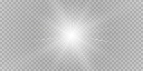 Glow light effect. Star burst with sparkles. Sun.	