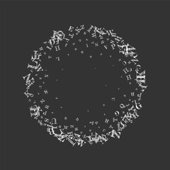 School notebook cover. White chalk  floating