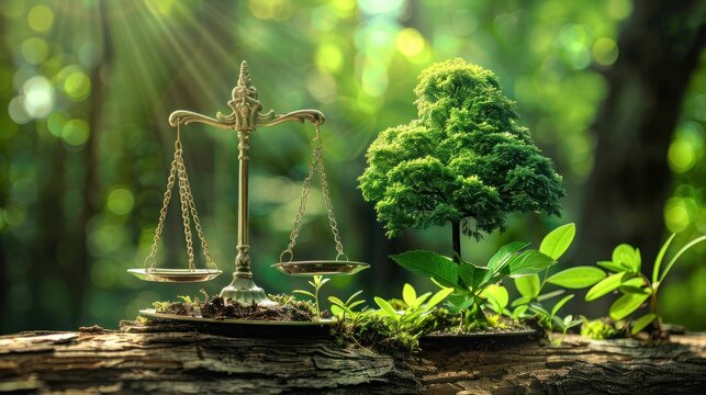Legal cases hold accountable for environmental harm preserve natural resources enforce laws. Concept Environmental Law, Legal Accountability, Natural Resource Preservation, Law Enforcement