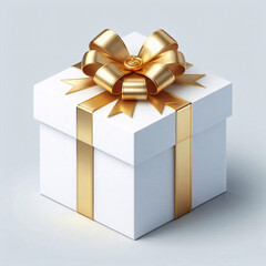 Fototapeta premium gift box with ribbon , gift box isolated on white