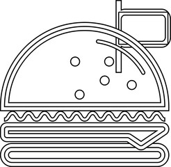 Food vector flat silhouette collection