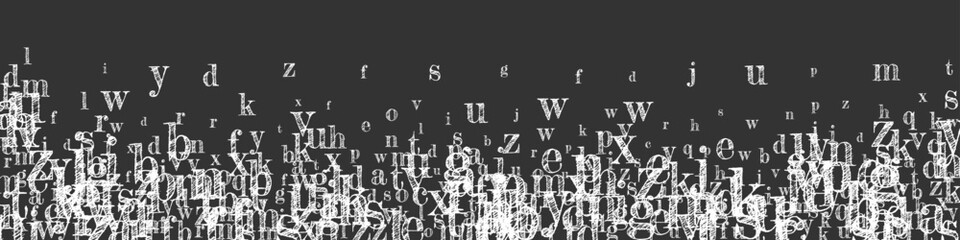 School notebook cover. White chalk  floating