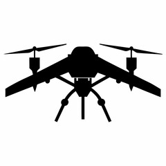 Black War Drone Silhouette