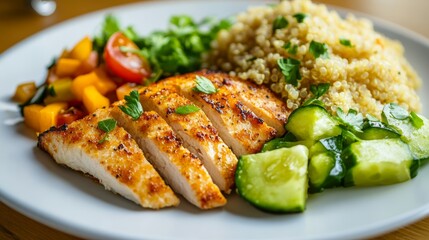 Grilled Chicken with Quinoa and Vegetables