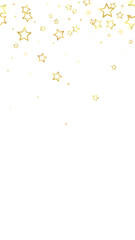 Gold sparkling star confetti.