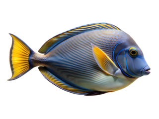 Surgeonfish isolated on a transparent background