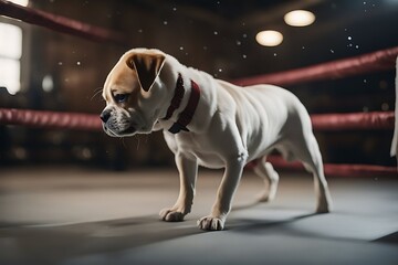 boxing dog boxer box businessman business office gloves french bulldog anger aggressive angry boss competition conflict warrior success objective defense combat fist fitness funny spectacle glove