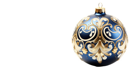 blue christmas ball on transparent background,isolated, png.