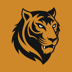 Tiger head Logo Icon Vector illustration design