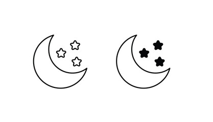 Chand Rat icon design with white background stock illustration