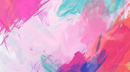Fototapeta premium Vibrant Colorful Abstract Artwork With Bold Brush Strokes and Soft Blending Techniques