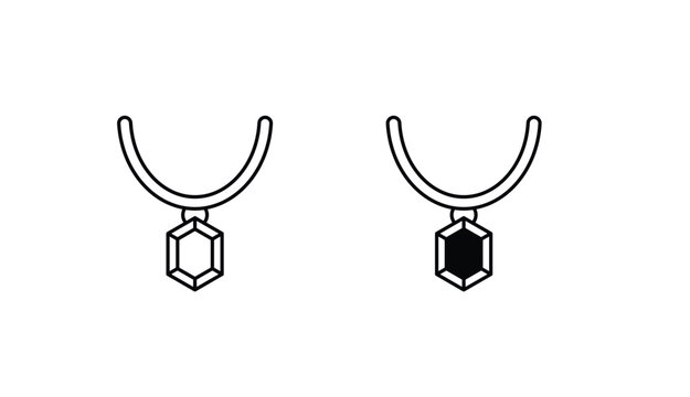 Neckless icon design with white background stock illustration