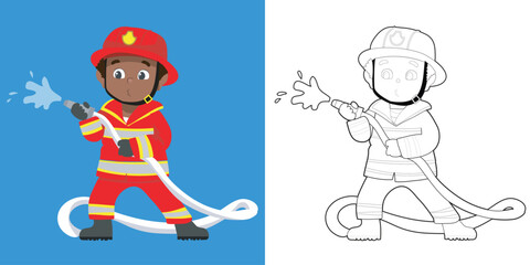 Coloring activity for children. Educational printable coloring worksheet. Practicing fine motoric skills for children