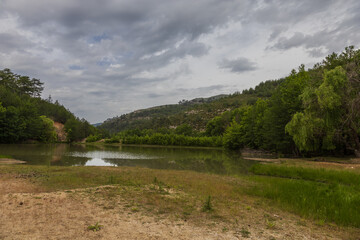 Fototapeta premium Maries freshwater lake on the island of Thassos Greece