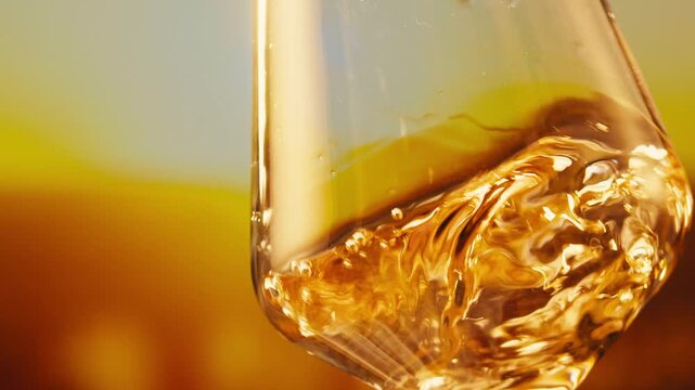 Amber liquid in a glass exudes sophistication and opulence, creating an elegant ambiance