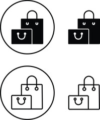 Simple Set of Shopping Bag related line and flat icons. Contains such vector as Groceries, Present, Food Delivery Retail Marketing, sell and more isolated on transparent background. Editable Stroke