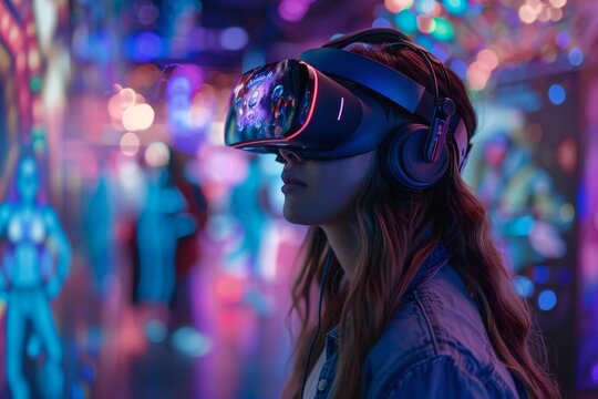 Afro American Gamer Engages in Emotional Discussion with Holographic Teammates in Virtual Reality Gaming Tournament