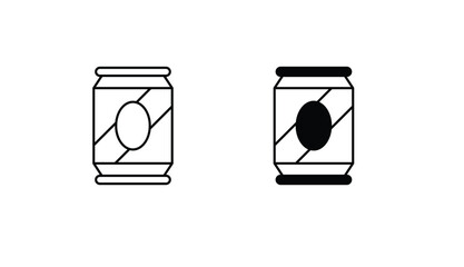 Beer Can icon design with white background stock illustration