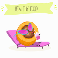 Cute loquat, medlar character with many expressions, fruit different activities, poses vector illustration flat design set.