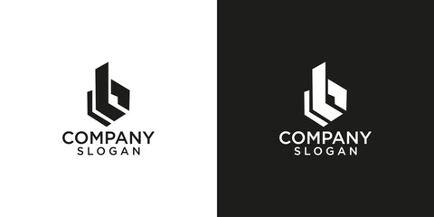 letter b abstract monogram logo vector design