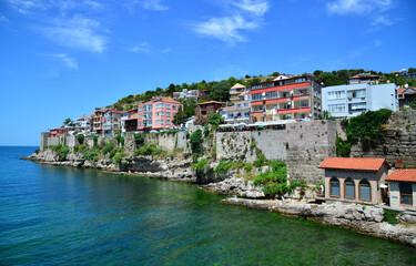 A drone view of Amasra, Turkey