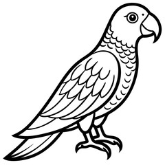 Hand drawn of Cockatoo parrot in zentangle style for Adult coloring book page, shirt design effect, logo, tattoo and decoration.Vector illustration.