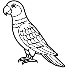 Hand drawn of Cockatoo parrot in zentangle style for Adult coloring book page, shirt design effect, logo, tattoo and decoration.Vector illustration.